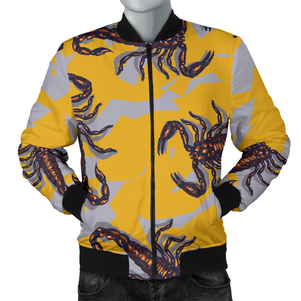 Scorpion Pattern Print Design 01 Men Bomber Jacket