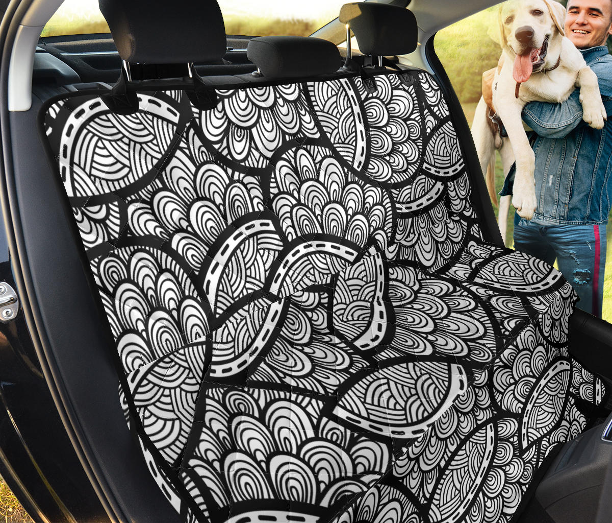 Polynesian Pattern Print Design A01 Rear Dog Car Seat Cover Hammock