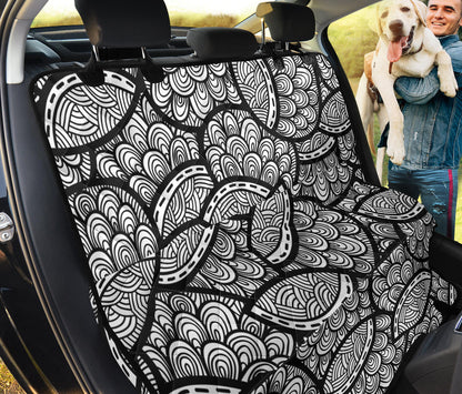 Polynesian Pattern Print Design A01 Rear Dog Car Seat Cover Hammock