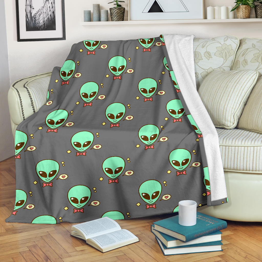 Alien Pattern Print Design 02 Premium Blanket