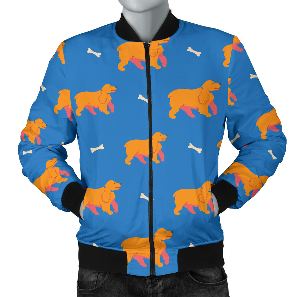 Cocker Pattern Print Design 04 Men Bomber Jacket