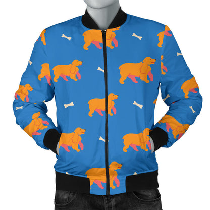 Cocker Pattern Print Design 04 Men Bomber Jacket