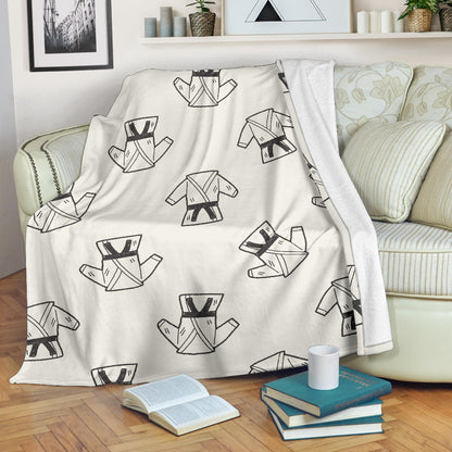 Karate Pattern Print Design 01 Premium Blanket