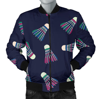Badminton Ball Pattern Print Design 02 Men Bomber Jacket
