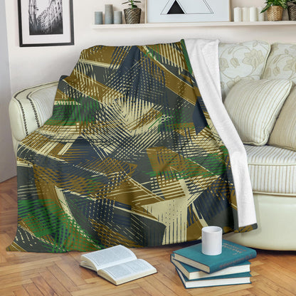 Military Camouflage Pattern Print Design 01 Premium Blanket