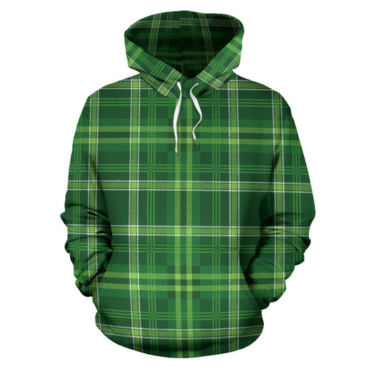 Irish Plaid Pattern Print Design 02 Pullover Hoodie