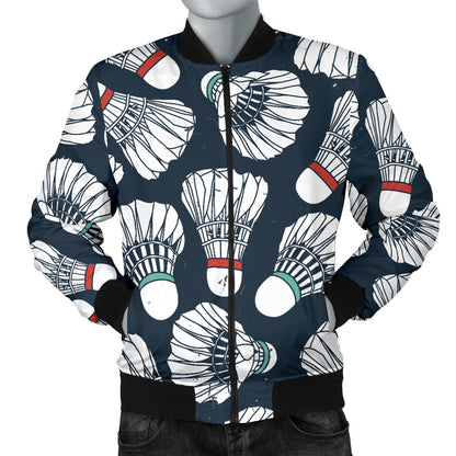 Badminton Ball Pattern Print Design 01 Men Bomber Jacket