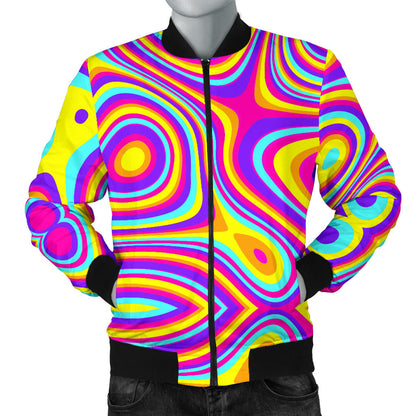 Liquid Pattern Print Design 06 Men Bomber Jacket