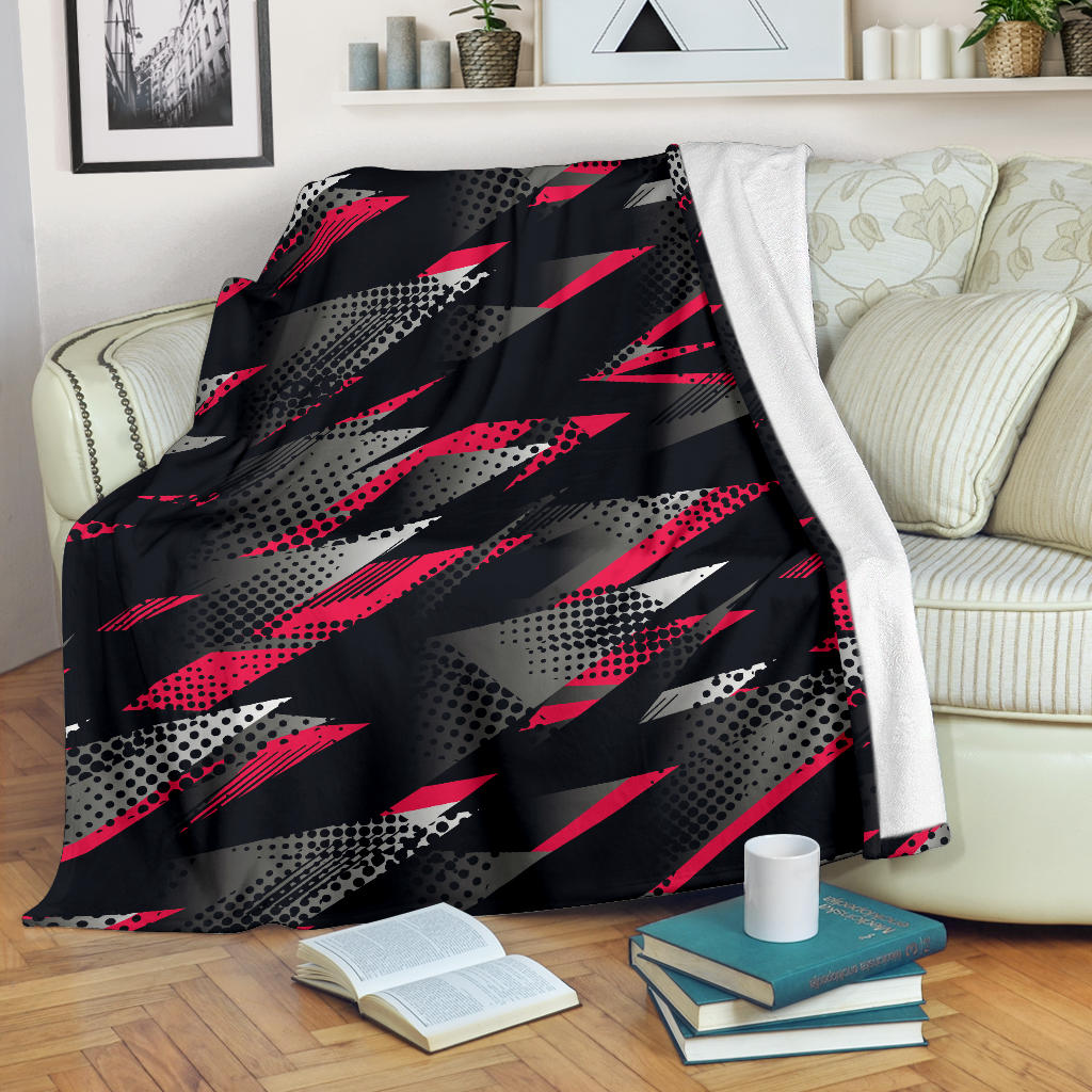 Racing Style Pattern Print Design A04 Premium Blanket