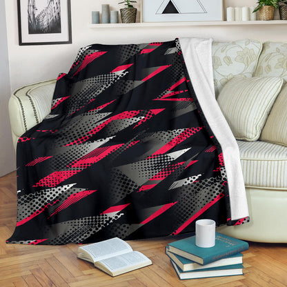 Racing Style Pattern Print Design A04 Premium Blanket