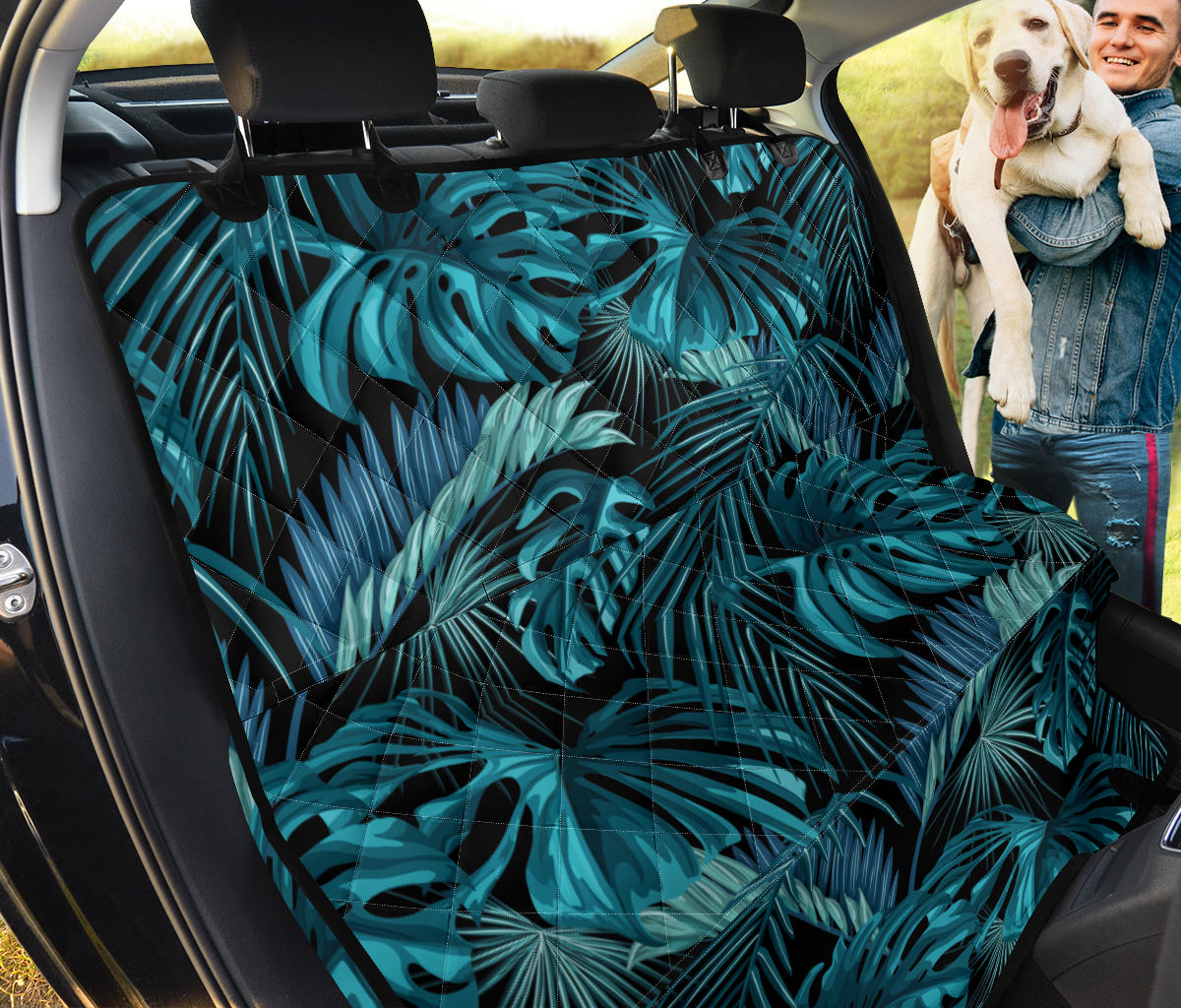 Palm Leaf Pattern Print Design A03 Rear Dog Car Seat Cover Hammock