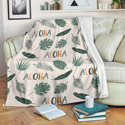 Aloha Hawaii Pattern Print Design 05 Premium Blanket