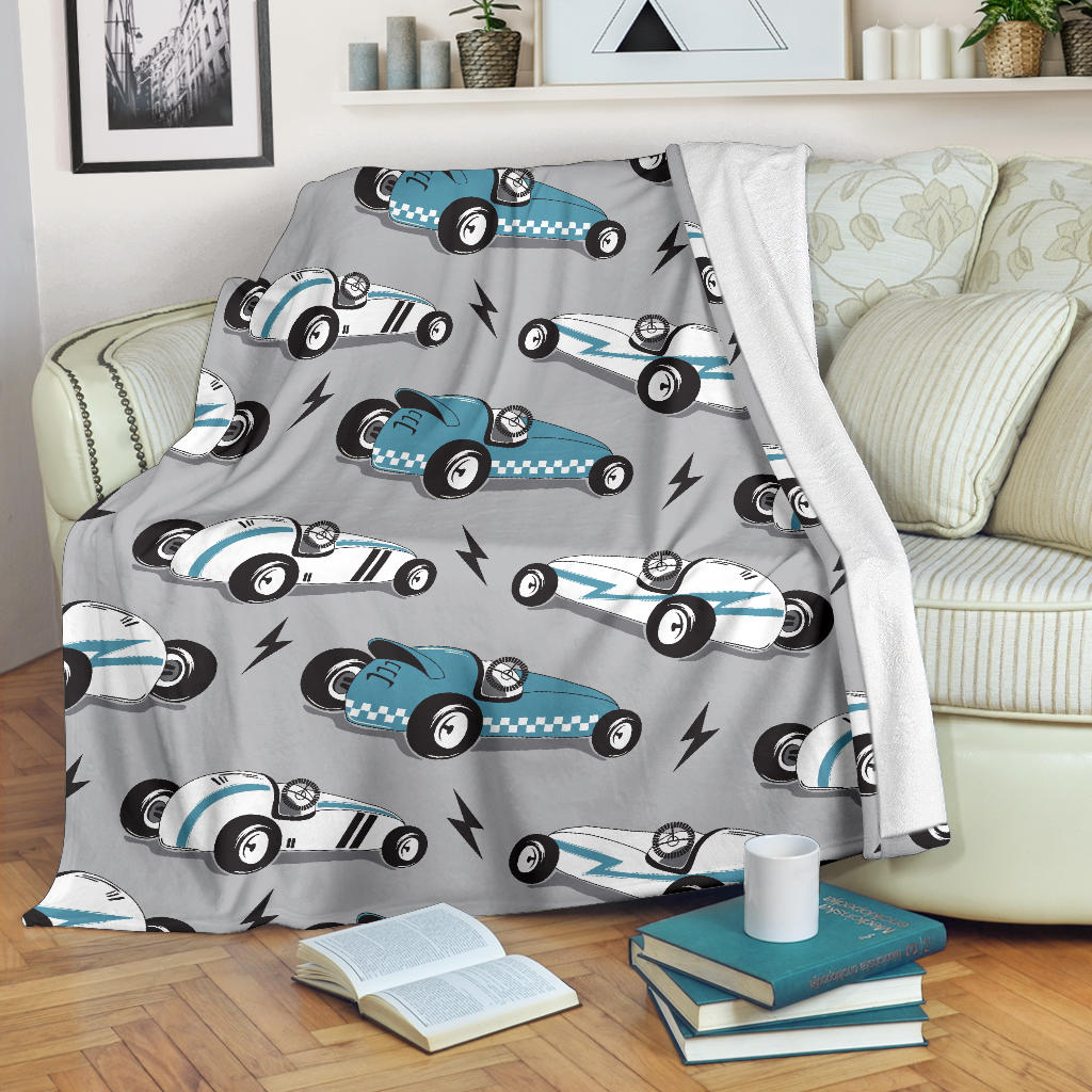 Racing Vintage Pattern Print Design A02 Premium Blanket
