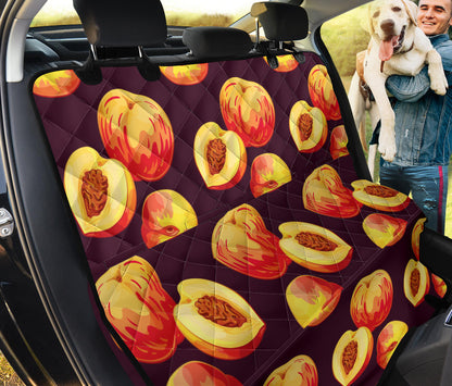 Peach Pattern Print Design A04 Rear Dog Car Seat Cover Hammock