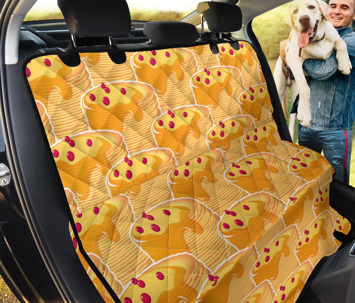 Pancake Pattern Print Design A04 Rear Dog Car Seat Cover Hammock