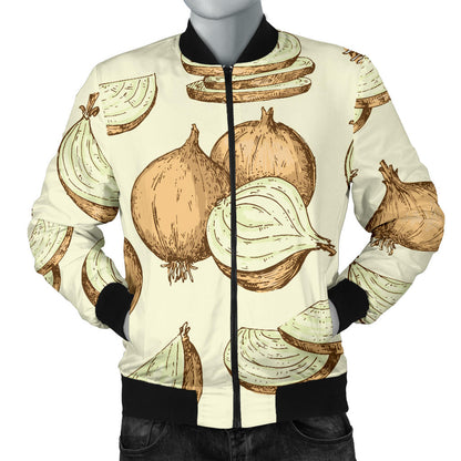 Onion Pattern Print Design A02 Men Bomber Jacket