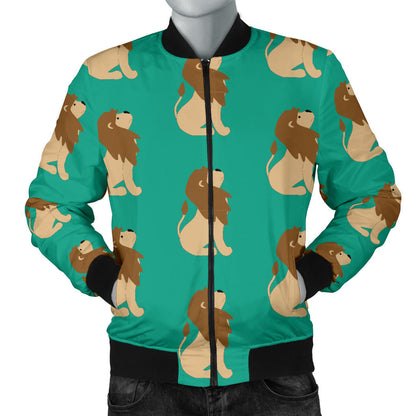 Lion Pattern Print Design 02 Men Bomber Jacket