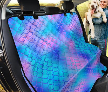 Mermaid Scales Pattern Print Design 04 Rear Dog Car Seat Cover Hammock