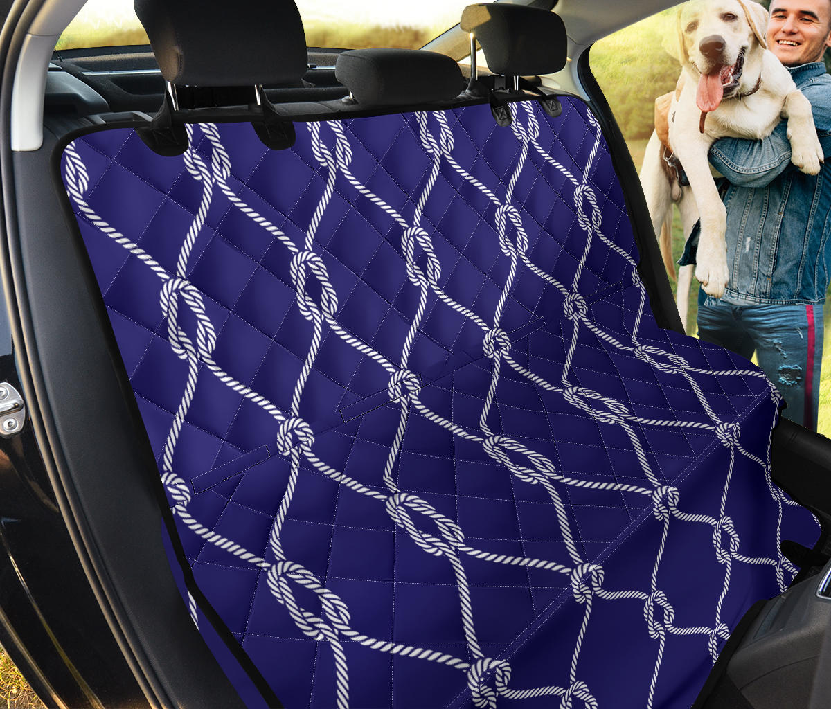 Rope Pattern Print Design A03 Rear Dog Car Seat Cover Hammock