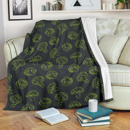 Broccoli Pattern Print Design 01 Premium Blanket