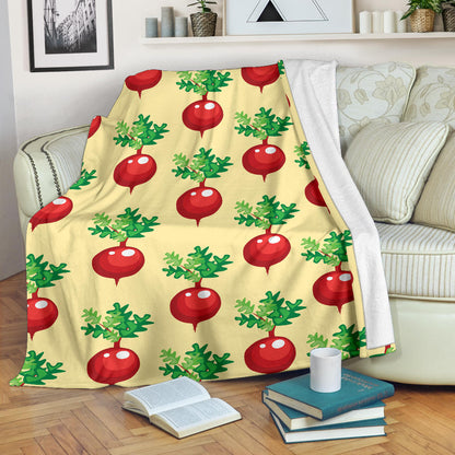 Radish Pattern Print Design A02 Premium Blanket