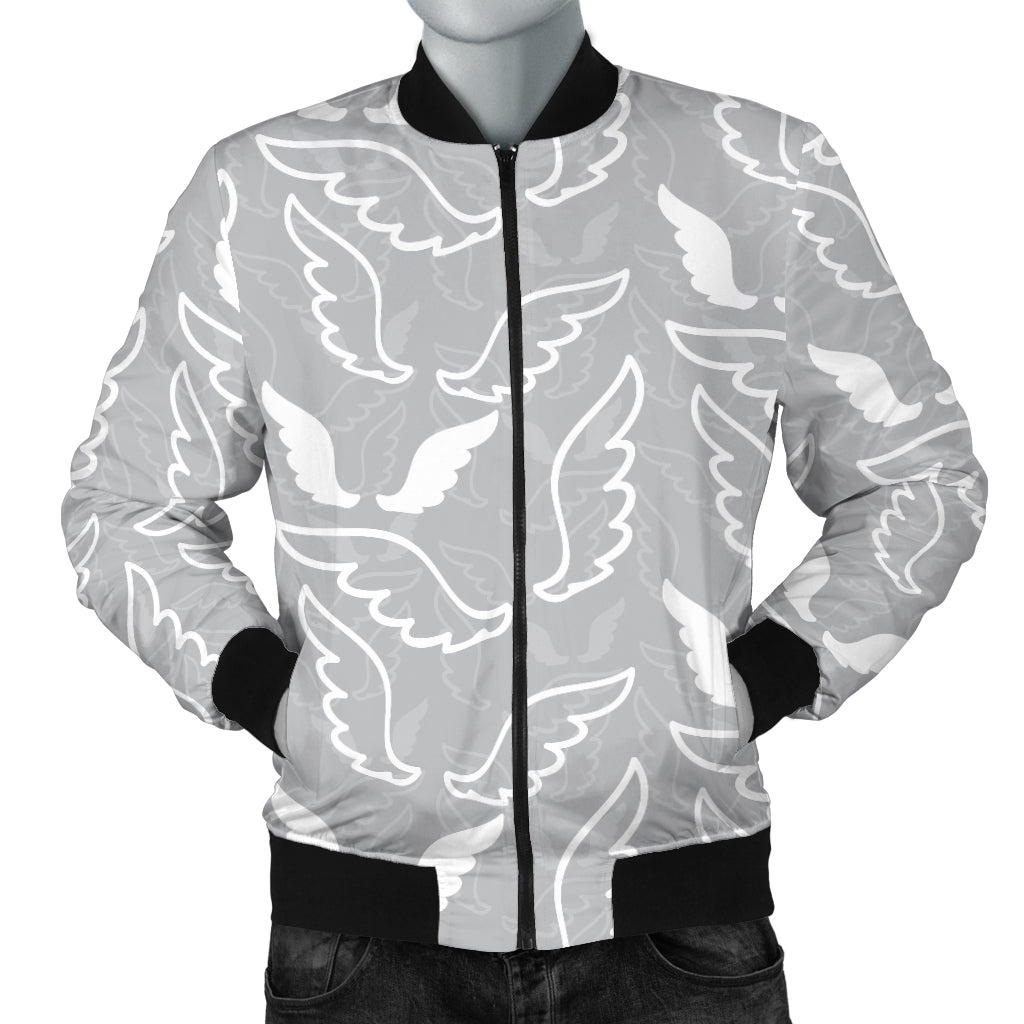 Angel Wings Pattern Print Design 01 Men Bomber Jacket
