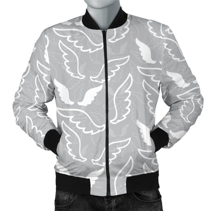 Angel Wings Pattern Print Design 01 Men Bomber Jacket