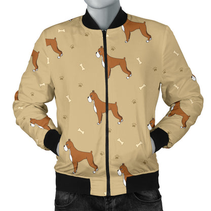 Boxers Pattern Print Design 02 Men Bomber Jacket