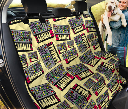 Synthesizer Pattern Print Design 01 Rear Dog Car Seat Cover Hammock