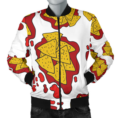 Nachos Pattern Print Design A03 Men Bomber Jacket