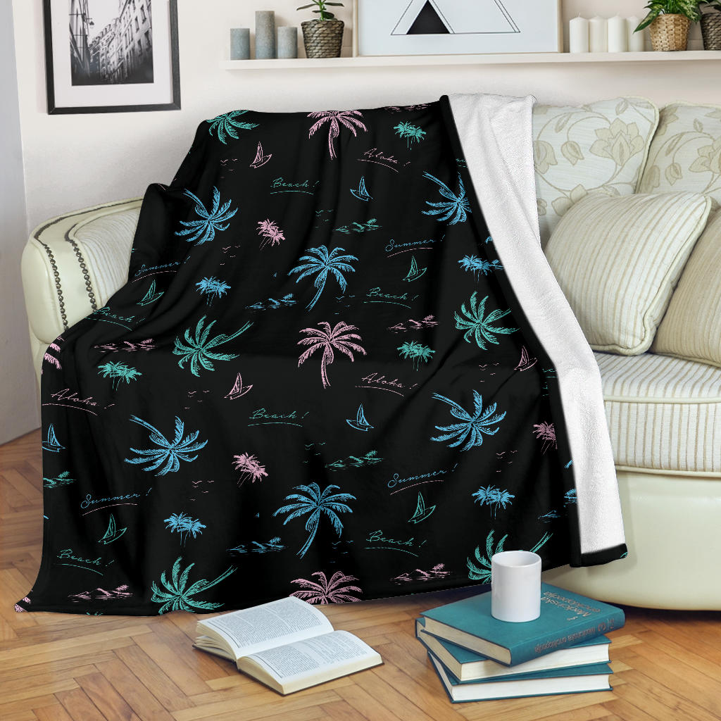Aloha Hawaii Pattern Print Design 03 Premium Blanket