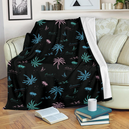 Aloha Hawaii Pattern Print Design 03 Premium Blanket