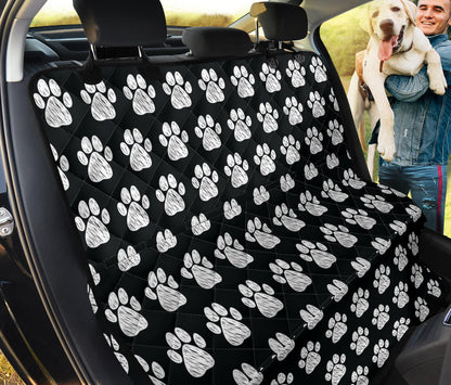 Paw Pattern Print Design A02 Rear Dog Car Seat Cover Hammock