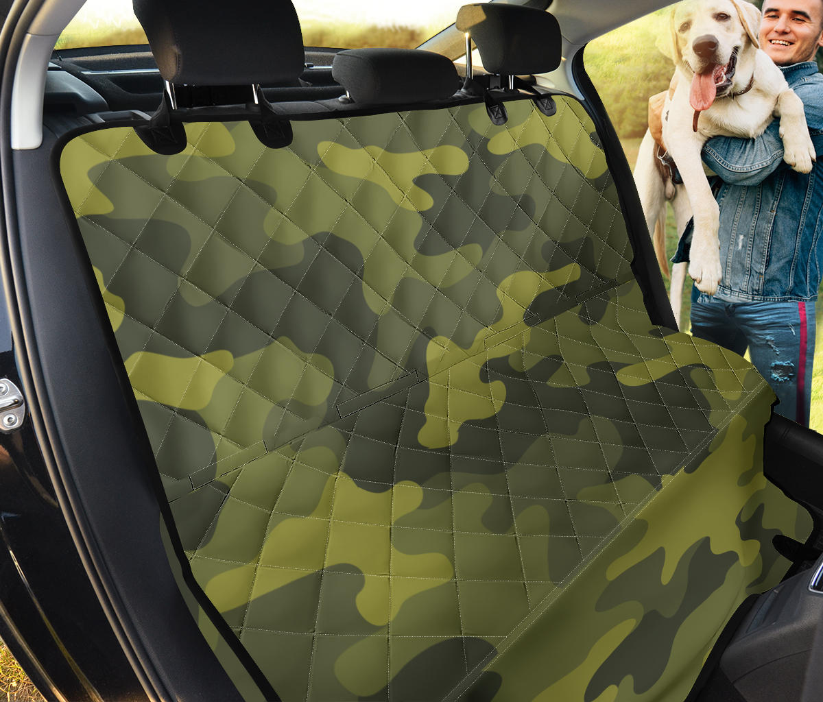 Military Camouflage Pattern Print Design 02 Rear Dog Car Seat Cover Hammock