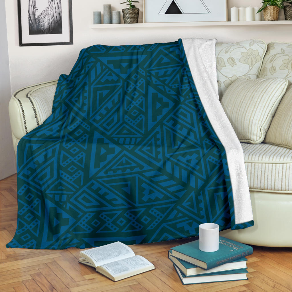 Maori Pattern Print Design 03 Premium Blanket