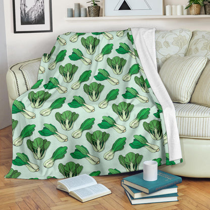 Bok Choy Pattern Print Design 01 Premium Blanket