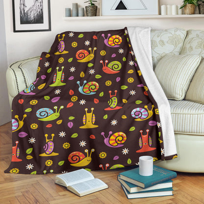Snail Pattern Print Design 01 Premium Blanket