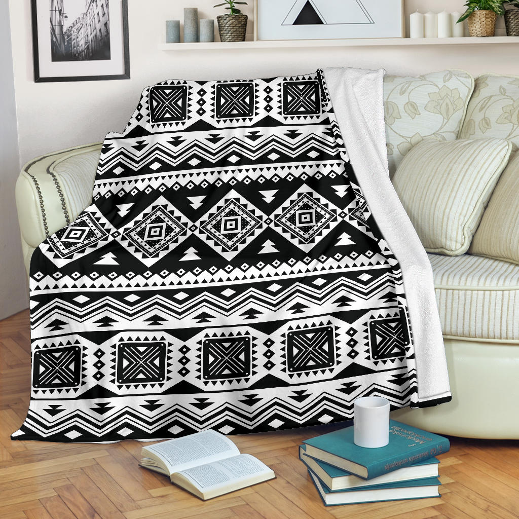 Aztec Pattern Print Design 08 Premium Blanket