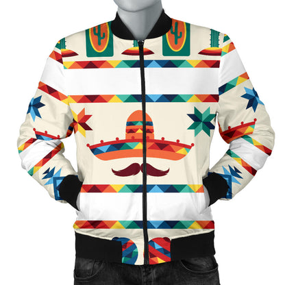 Maracas Mexican Pattern Print Design 01 Men Bomber Jacket