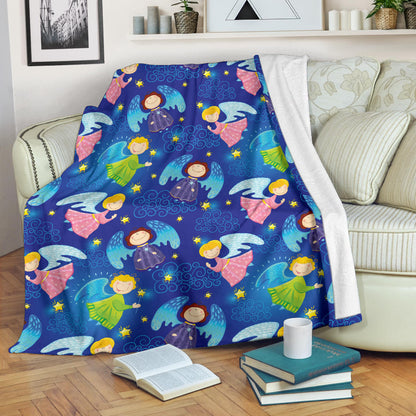 Angel Little Pattern Print Design 02 Premium Blanket