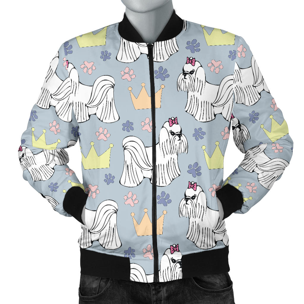 Maltese Pattern Print Design 04 Men Bomber Jacket