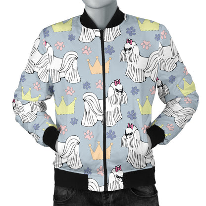 Maltese Pattern Print Design 04 Men Bomber Jacket