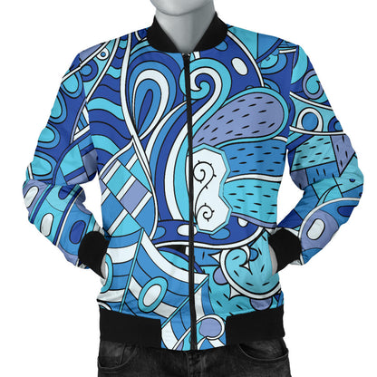 Funky Retro Pattern Print Design A02 Men Bomber Jacket