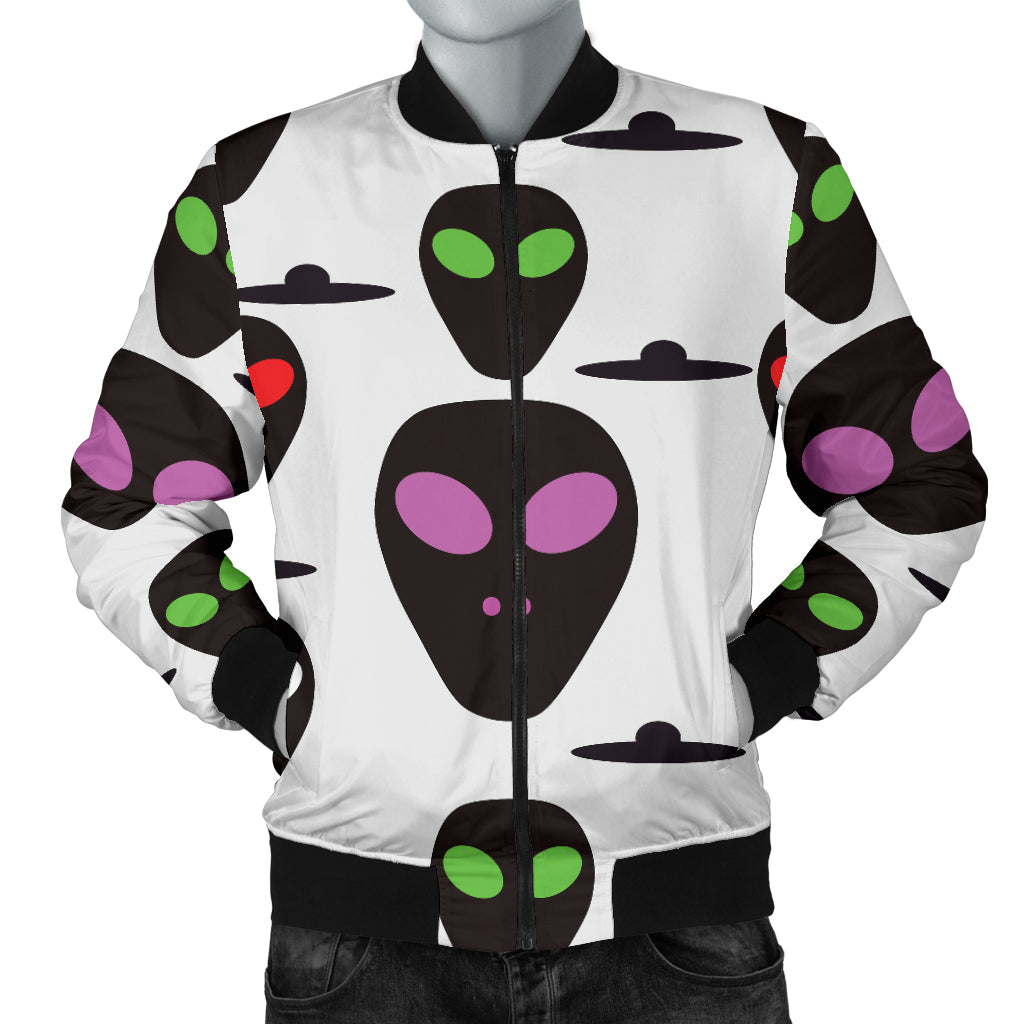 Alien Pattern Print Design 06 Men Bomber Jacket