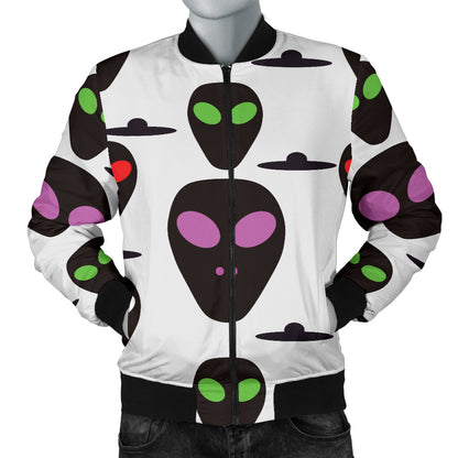 Alien Pattern Print Design 06 Men Bomber Jacket