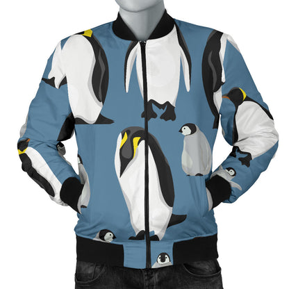 Penguin Pattern Print Design A03 Men Bomber Jacket