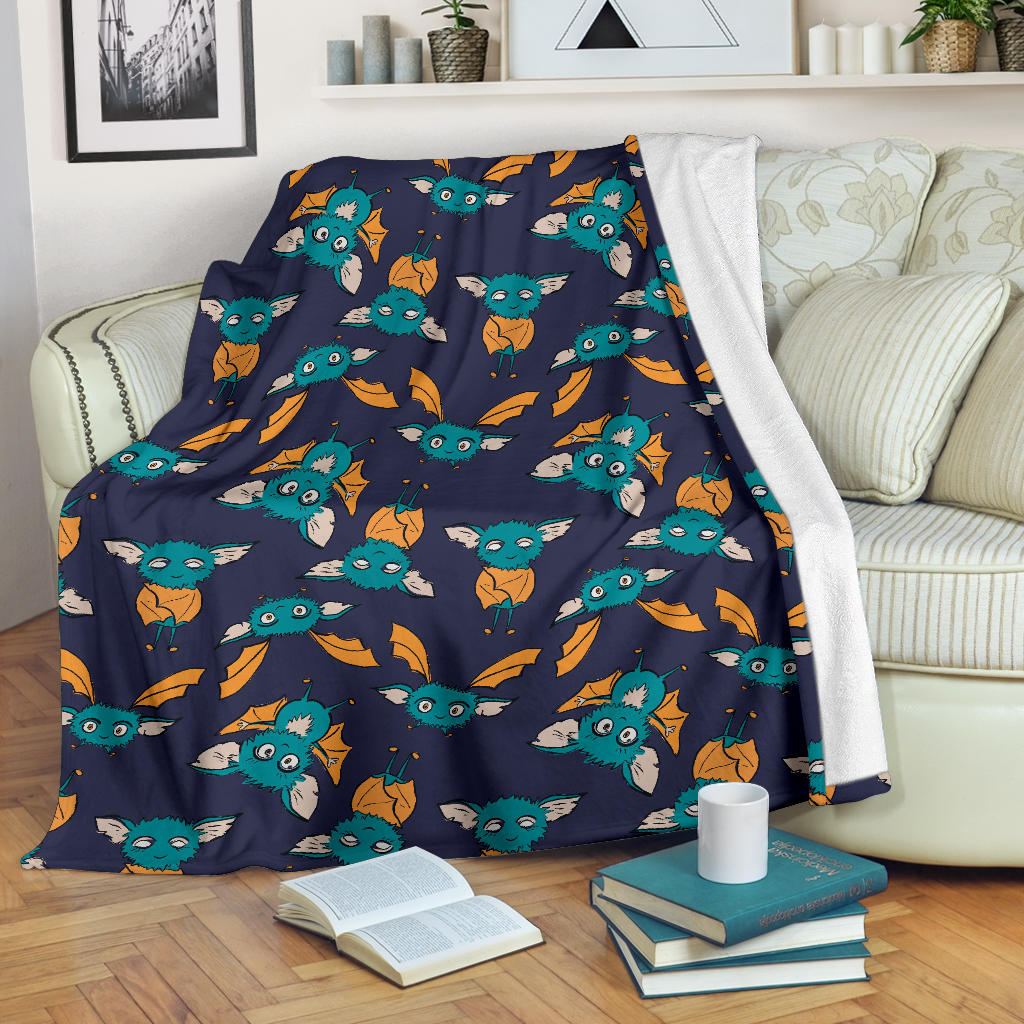 Bat Pattern Print Design 07 Premium Blanket