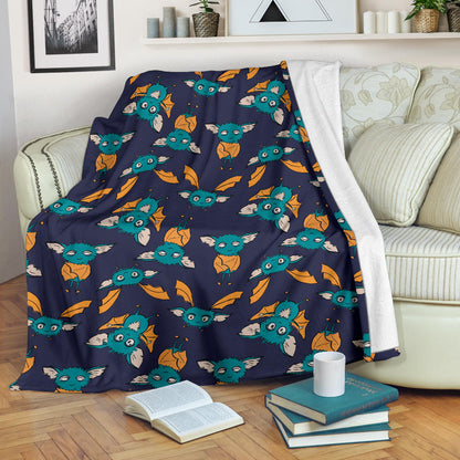 Bat Pattern Print Design 07 Premium Blanket