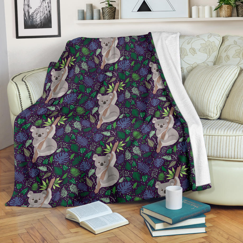 Koala Pattern Print Design 06 Premium Blanket