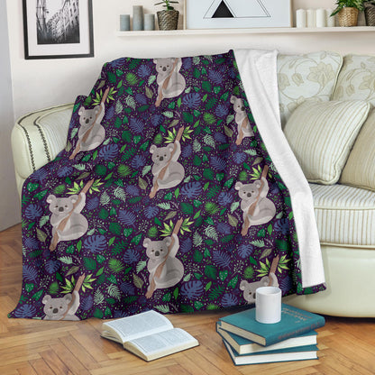 Koala Pattern Print Design 06 Premium Blanket